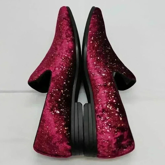 NWT Stacy Adams Men\'s Stellar Plain Toe Glitter Slip-On Shoes Burgundy Size 9.5 main image 6